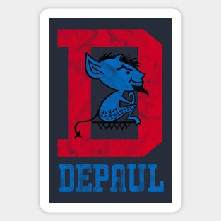 Vintage DePaul design with mascot and traditional D T-Shirt Sticker